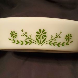 Vintage 60s GLASBAKE Divided Baking Casserole Dish